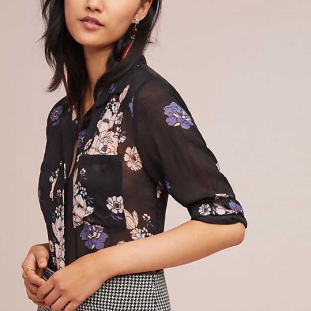 Anthro Floral Blouse